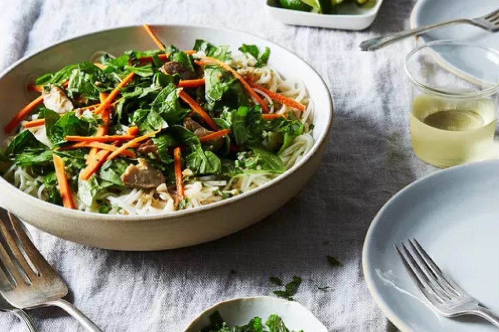 Rice Noodle Salad with Tahini-Lime Dressing is the Perfect Choice to Beat the Heat