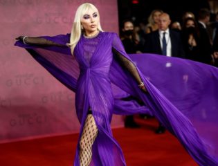 Audiences Go Gaga Over Stormy Red Carpet Look of Lady Gaga at House of Gucci Premiere
